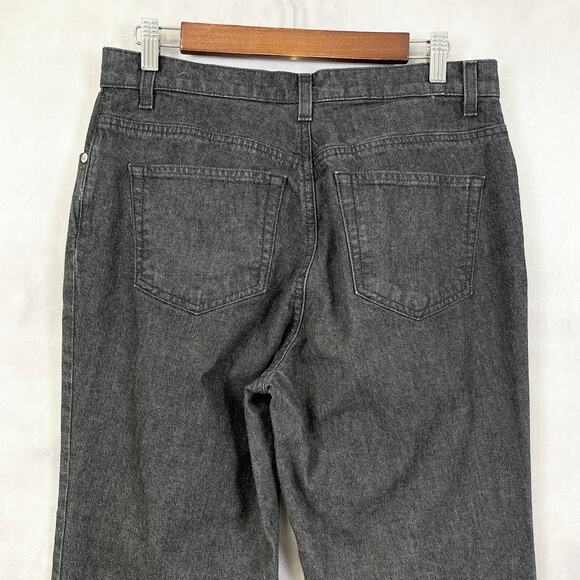 Lands End‎ Women Jeans Size 8 Black Wash Straight Leg Minimalist Classic Staple - Picture 4 of 10